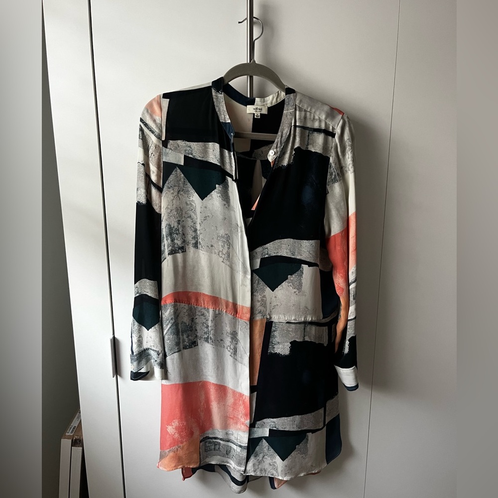 100% silk oversized dress shirt